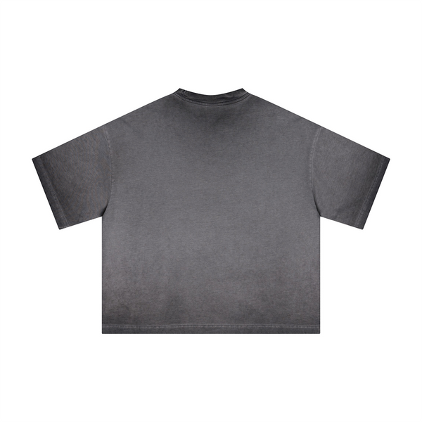 Reverse Fry Washed Vintage Casual Cotton Tee