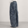 Distressed Wide Leg Cargo Pants
