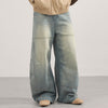 Distressed Light Wash Vintage Wide Leg Pants