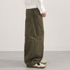 Curved Blade Wide Leg Patchwork Casual Pants