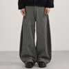 High Waisted Striped Wide Leg Casual Pants
