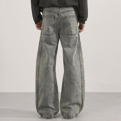 Wide Leg High Waist Distressed Denim Jeans