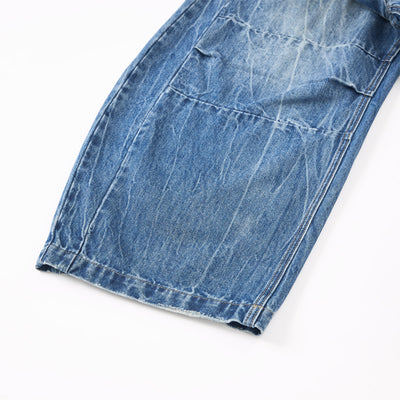 Loose Pleated Wide Leg Scimitar Jeans