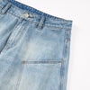 Oversized Pocket Distressed Wide Leg Vintage Jeans