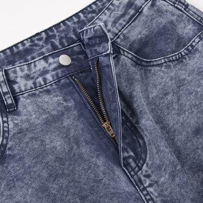 Distressed Wide Leg Cargo Pants