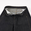 Contrast Stitching Wide Leg Dark Wash Denim Jeans