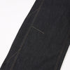 Contrast Stitching Wide Leg Dark Wash Denim Jeans