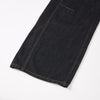 Contrast Stitching Wide Leg Dark Wash Denim Jeans