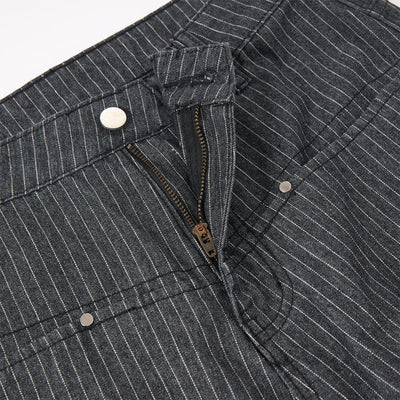 Tailored High Waist Wide Leg Striped Pants