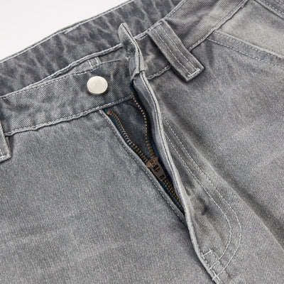 Vintage Gray Distressed High Waist Jeans