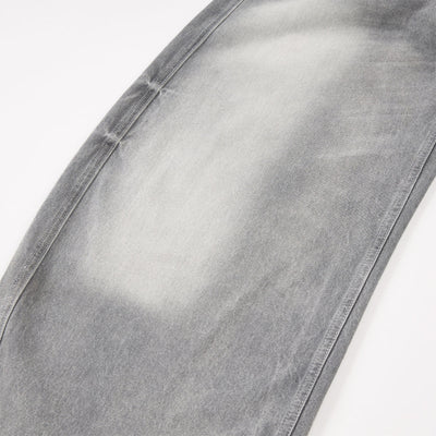 Vintage Gray Distressed High Waist Jeans