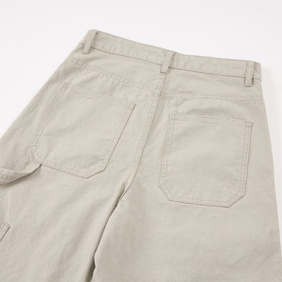 Curved Seam Cargo Loose Fit Pants