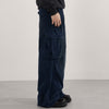 Vintage Wash Wide Leg Cargo Pants