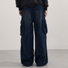 Vintage Wash Wide Leg Cargo Pants