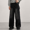 Artistic Patchwork Vintage Black Wide Leg Jeans