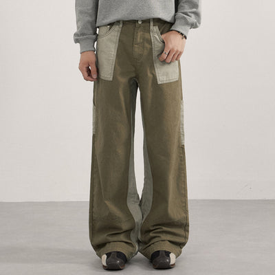 Cargo Contrast Pocket Loose Fit Pants