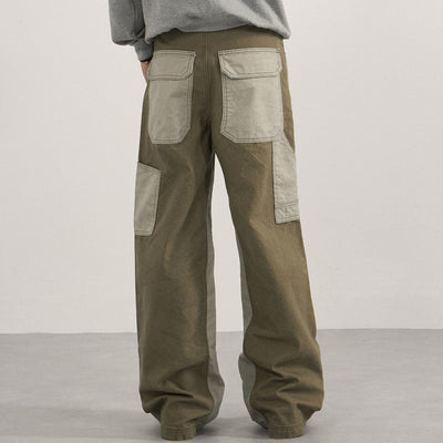 Cargo Contrast Pocket Loose Fit Pants