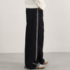 Wide Leg Contrast Stripe Denim Jeans