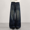 Vintage Wash High Waist Loose Wide Leg Jeans