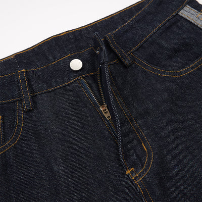 Wide Leg Contrast Stripe Denim Jeans