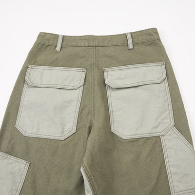 Cargo Contrast Pocket Loose Fit Pants