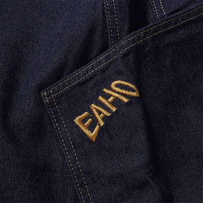 Wide Leg Utility Indigo Denim Pants