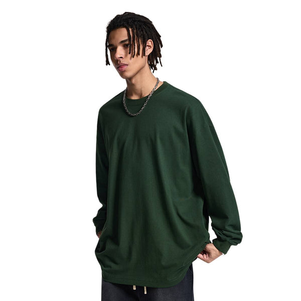 Vintage Loose Fit Heavyweight Cotton Long-Sleeve T-Shirt