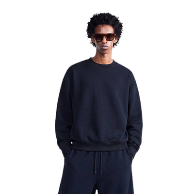 Heavyweight Fleece Boxy Drop ShoulderCrew Neck Sweatshirt
