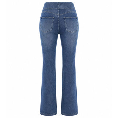 Vintage Washed High Waist Straight Leg Jeans