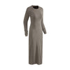 Slim Fit Long Sleeves Ribbed Midi Dress