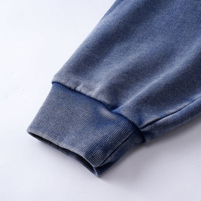 Double Yarn Vintage Washed Zippered Comfort Hoodie