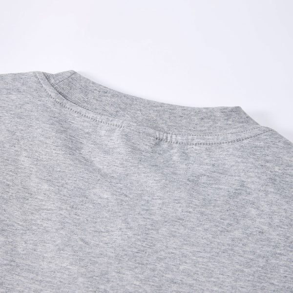 Oversized Minimal Tee Raw Edge Contrast Stitching