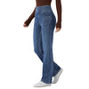 Vintage Washed High Waist Straight Leg Jeans