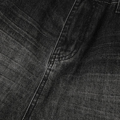 Gradient Fade Knee-Ripped Baggy Jeans