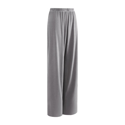 Women's Relaxed Straight Leg Ribbed Trousers