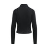 Double-Slider Zipper Fleece Cropped Sweatshirt