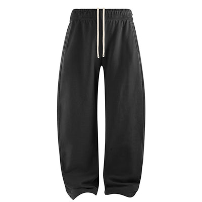 Elastic Drawstring Waist Fleece Jogger Pants