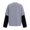 Layered Sleeve Two-Tone Oversized Streetwear T-Shirt
