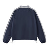 Retro Striped Collar Pullover Sweatshirt