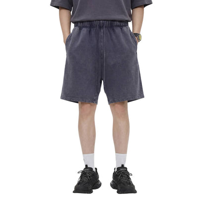 Vintage Fade Oversized Cotton Shorts