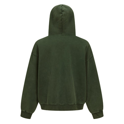 Vintage Oversized Full Zip Kangaroo Pocket Hoodie