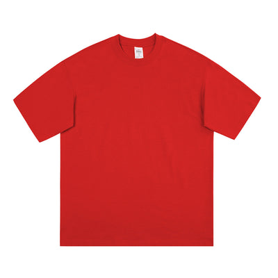 Crew Neck Solid Color Cotton Tee 250gsm