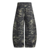 Camo Print Cargo Wide Leg Denim Jeans