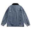 Retro Washed Color-Contrast Denim Jacket