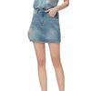 Women's Distressed Denim Mini Skirt