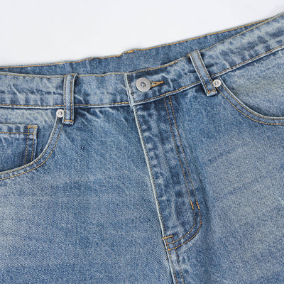 Light Wash Distressed Loose Jeans