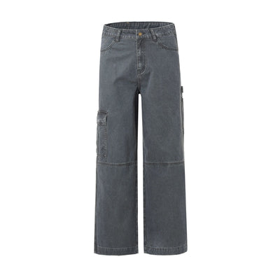 Relaxed Fit Cargo Pants-INNBLAC