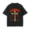 Redeemer Christian Stone Wash Graphic Tee-INNBLAC