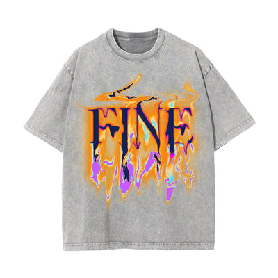 Fine Streetwear Acid Style Graphic Tee-INNBLAC