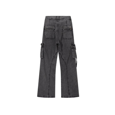 Vintage Utility Bootcut Cargo Jeans